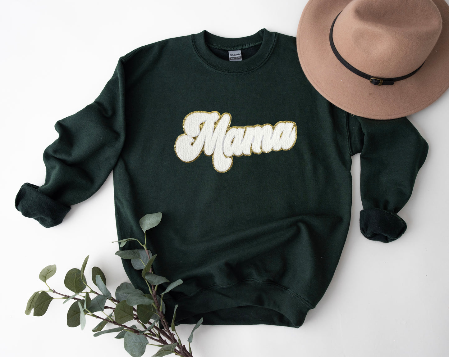 White Mama Chenille Patch